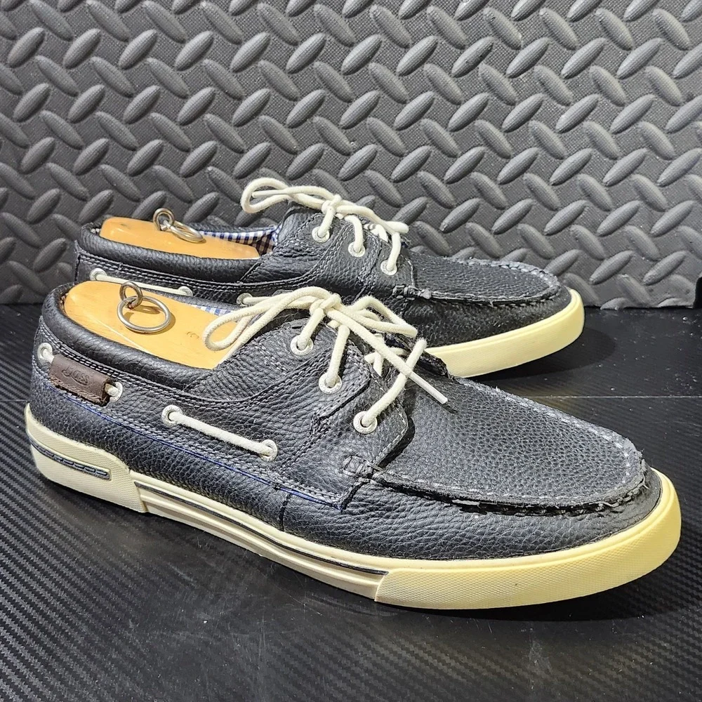 GH Bass Boat Shoes Mens 10 M Casual Slip On Loafers Black Size 13M